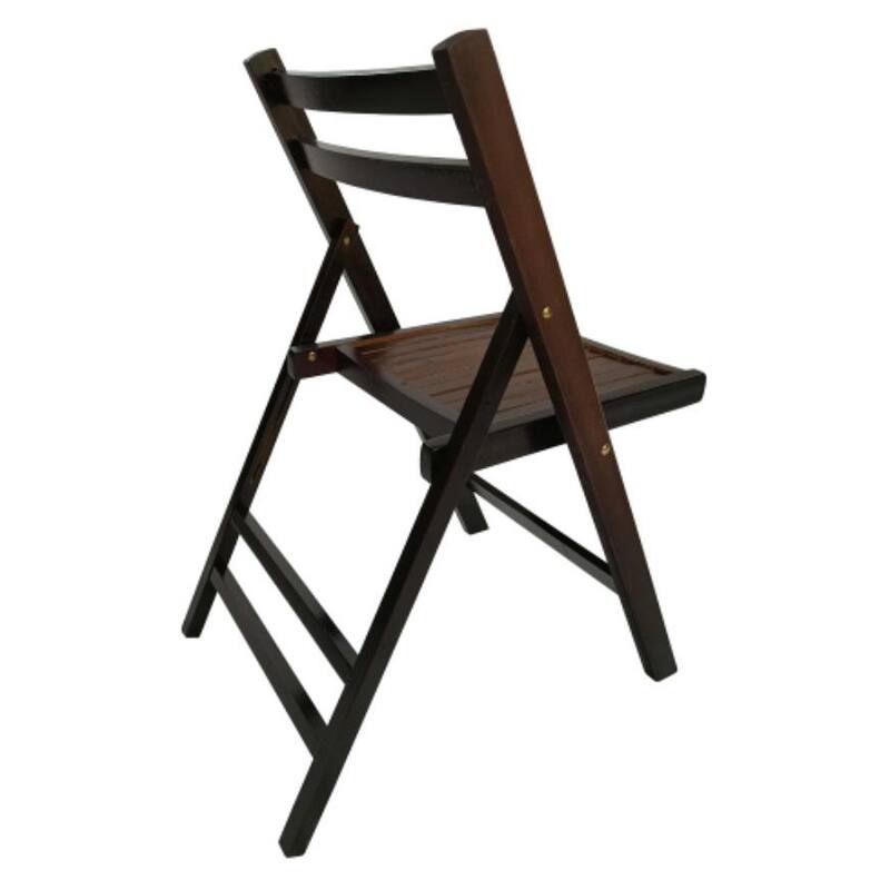 Slatted folding wood event chairs with set of 4