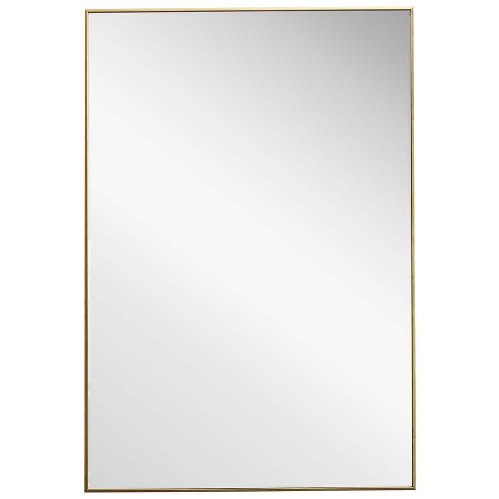 Copper Grove Thin Framed Rectangular Wall Mirror