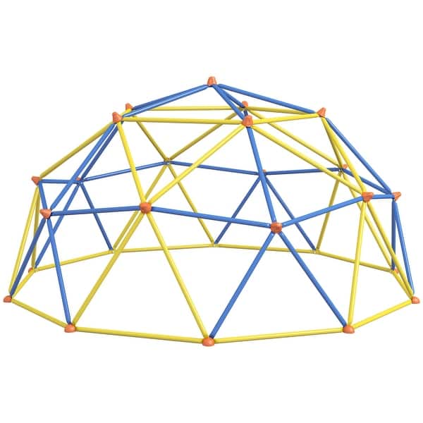 slide 2 of 11, Outsunny Climbing Dome, 10' Jungle Gym Supports 594 lbs. for 1-6 Kids, Outdoor Play Equipment for 3-8 Years Old, Easy Install Colorful