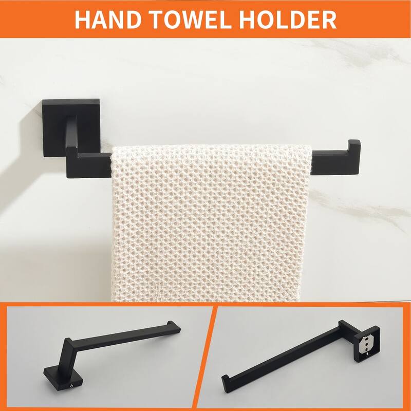 5 Piece Bathroom Hardware Set Wall Mount Bathroom Towel Holder Bar Set Bathroom Fixtures 304 Stainless Steel Bath Accessories