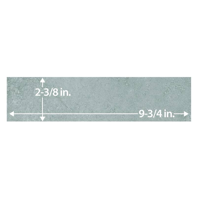 Merola Tile Atlas Brick Grey 2-3/8" x 9-3/4" Porcelain Floor and Wall Tile