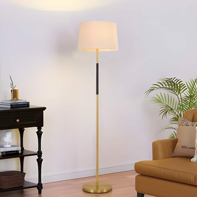 57.8" Mid-Century Metal Floor Lamp, Brass Lamps with Dimmer Switch