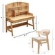 preview thumbnail 9 of 22, Kids Desk and Chair Set, Kid Study Desk, Computer Writing Desk - 36.6"x21.7"