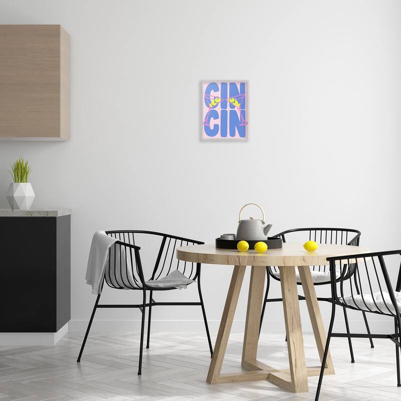 Stupell Pastel Cin Cin Cheers Framed Giclee Art Design By House of Lulu