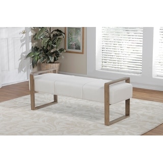 Cooper Exposed Arm Transitional Wood Bench - Bed Bath & Beyond