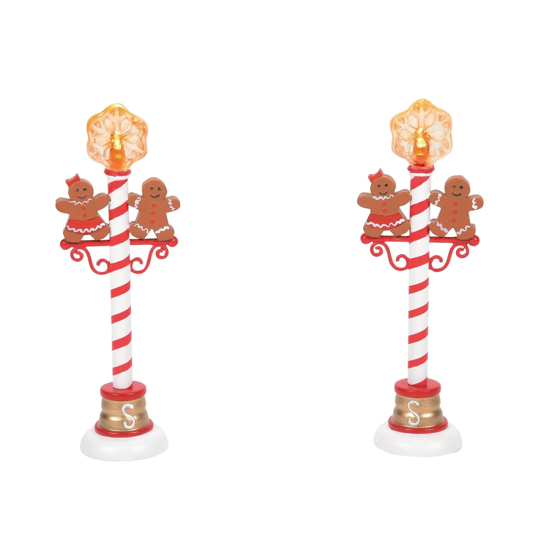 Village Accessories LED Gingerbread Street Lights Set of 2 6007683