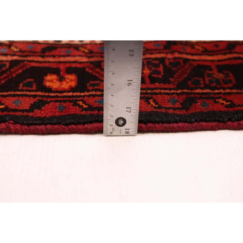 ECARPETGALLERY Hand-knotted Andelz Red Wool Rug - 3'0 x 11'7