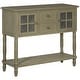 preview thumbnail 11 of 25, HOMCOM Vintage Console Table with 2 Drawers and Cabinets, Retro Sofa Table for Entryway, Living Room and Hallway