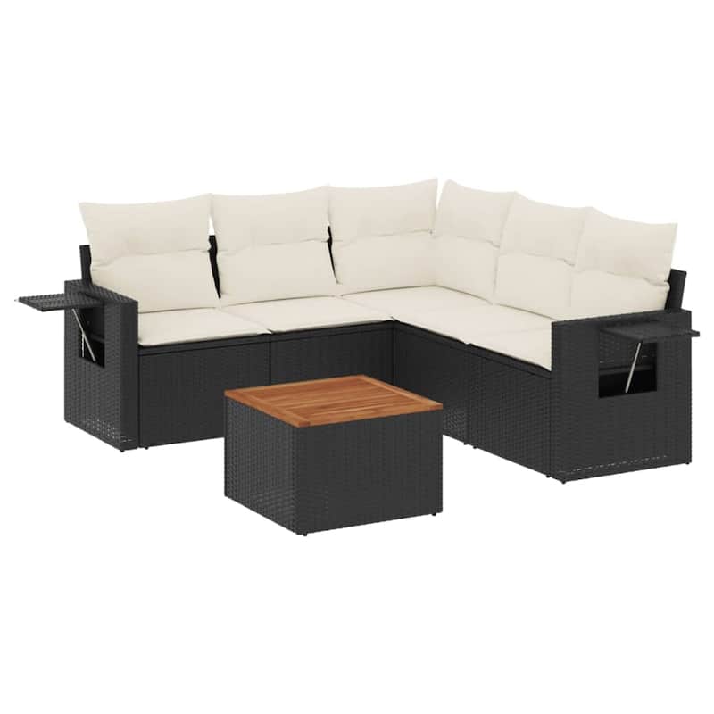 vidaXL Garden Sofa Set PE rattan Large UV-resistant materials