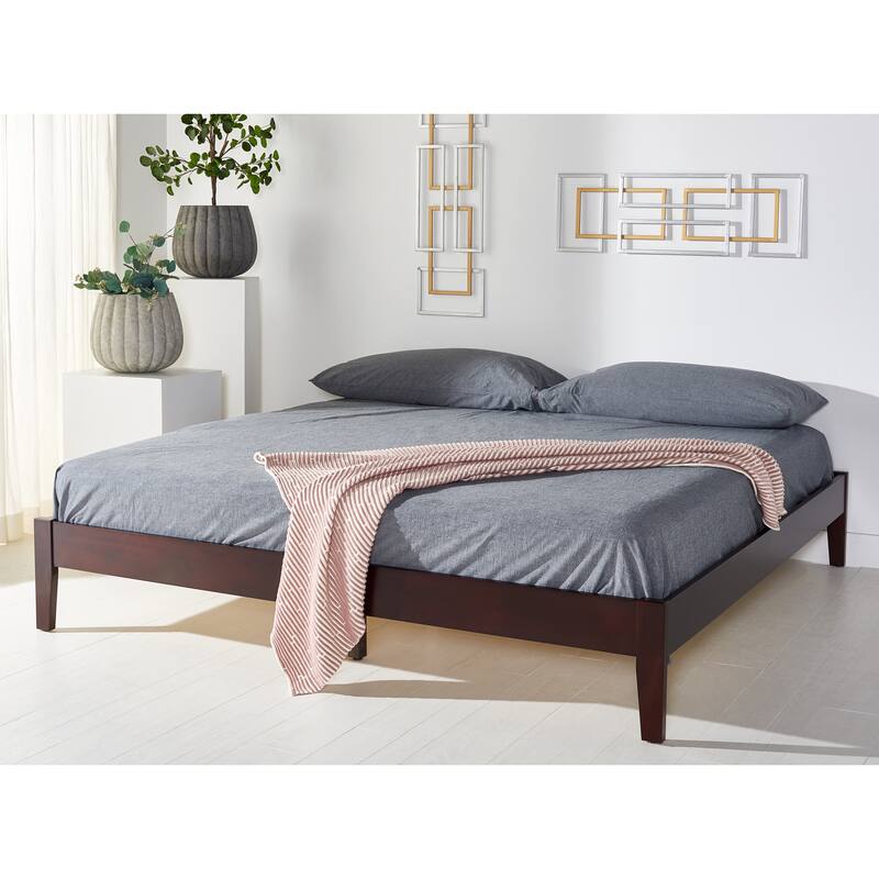 SAFAVIEH Couture Coralie Wood Bed Frame - Espresso - Queen
