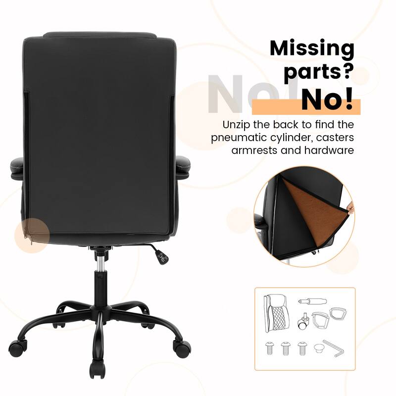 Costway Adjustable Office Desk Chair Ergonomic Executive Chair with - See Details