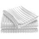 1800 Series Ultra Soft 4-Piece Embossed Stripe Bed Sheet Set - Stripe Sheet Set - Full - White