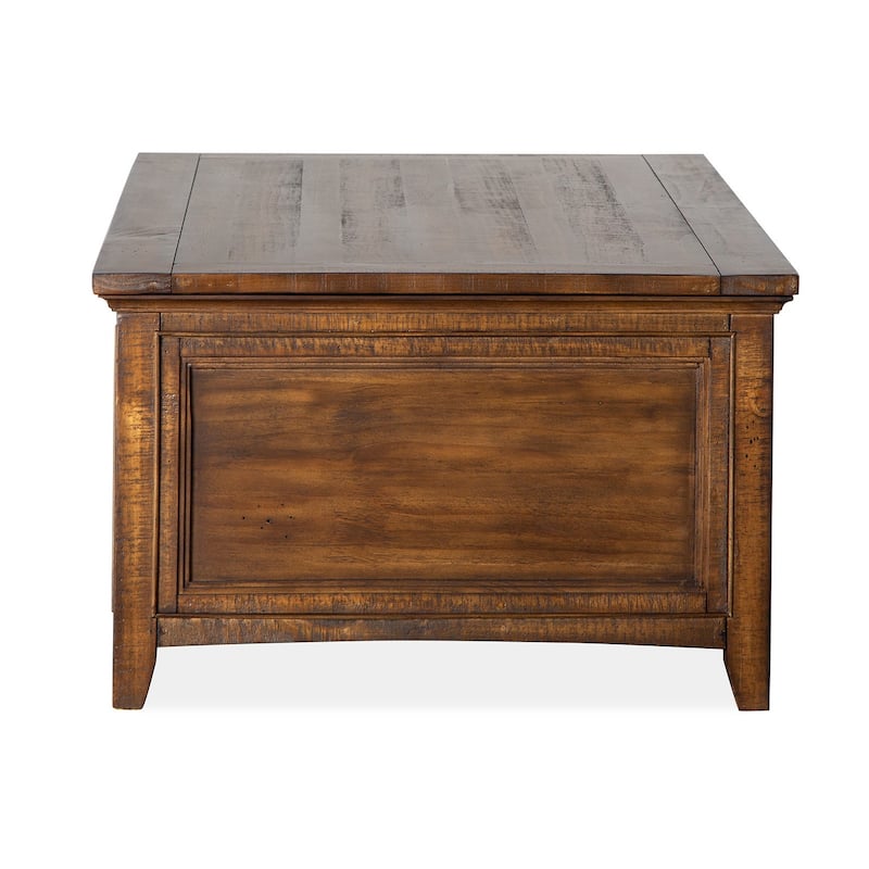 Magnussen Home Bay Creek Toasted Nutmeg Lift Top Storage Cocktail Table with Casters - 50''W x 28''D x 18''H