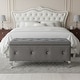 preview thumbnail 10 of 53, Upholstered Tufted Storage Bench Grey