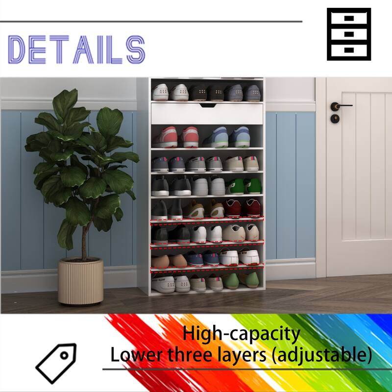 Timechee Shoe Rack Multi Layer Shelf Entrance Storage Shoe Cabinet