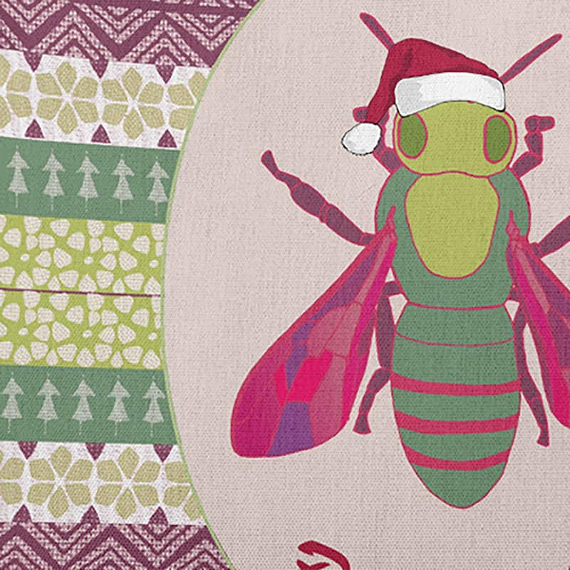 Bee Merry Christmas Accent Pillow