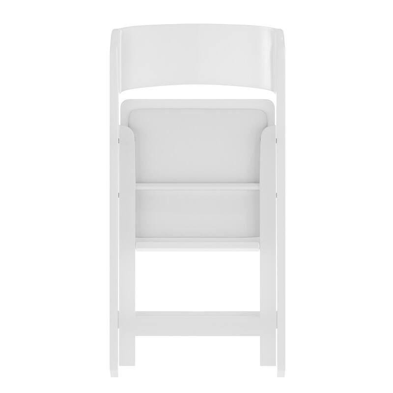 Set of 4 Commercial Resin Folding Event Chairs with Removable Padded Seats - 17.5"W x 18.25"D x 31.25"H