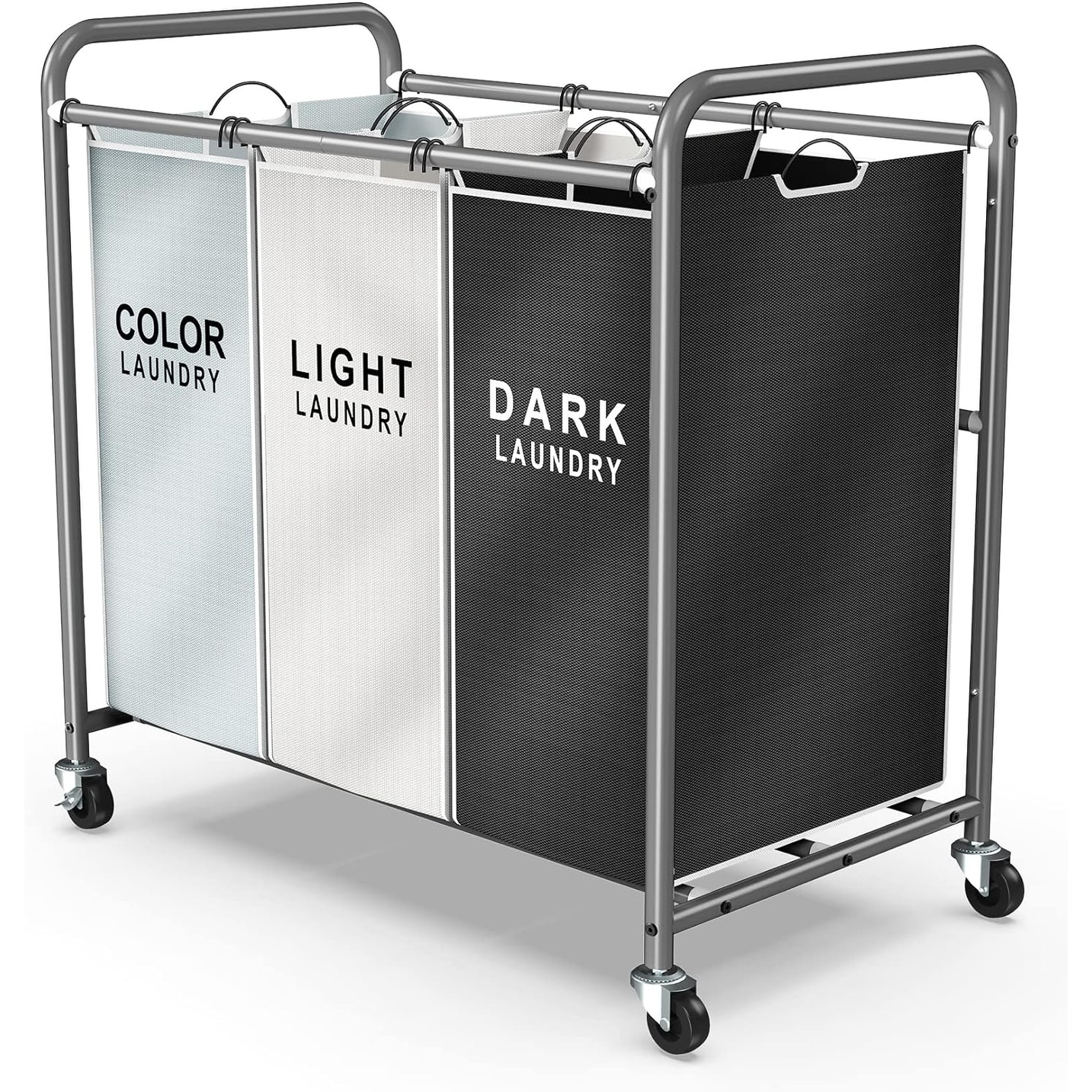 Three compartment laundry hamper hotsell