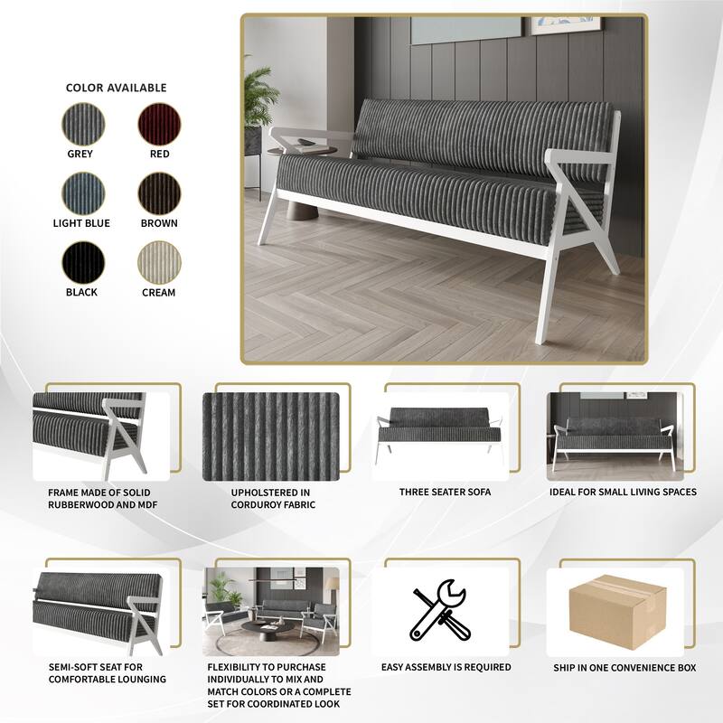 CraftPorch Chic Modern Velvet Upholstered Sofa
