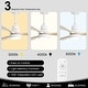 preview thumbnail 74 of 97, Sofucor 48/52 Inch Wood Ceiling Fan with Light and Remote/Smart App Voice Control, Dimmable Lights Included