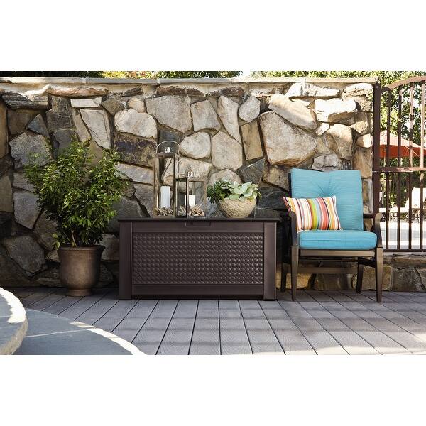 Shop Rubbermaid 1837304 Patio Chic 46 Wide Resin Outdoor Storage