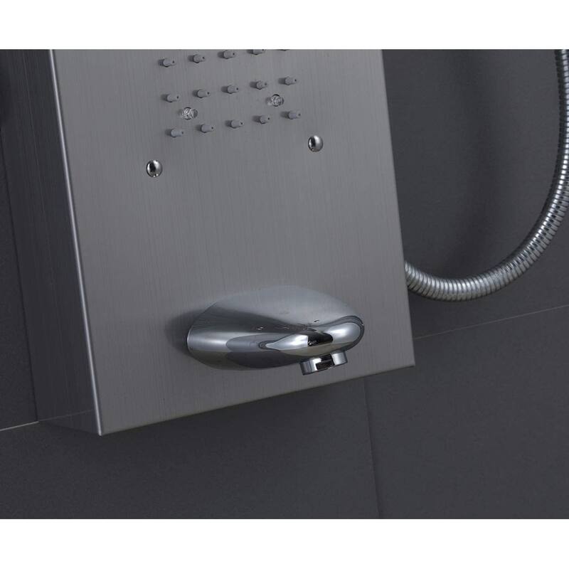 50 in. LED Shower Panel System and Body Jets in Brushed Nickel