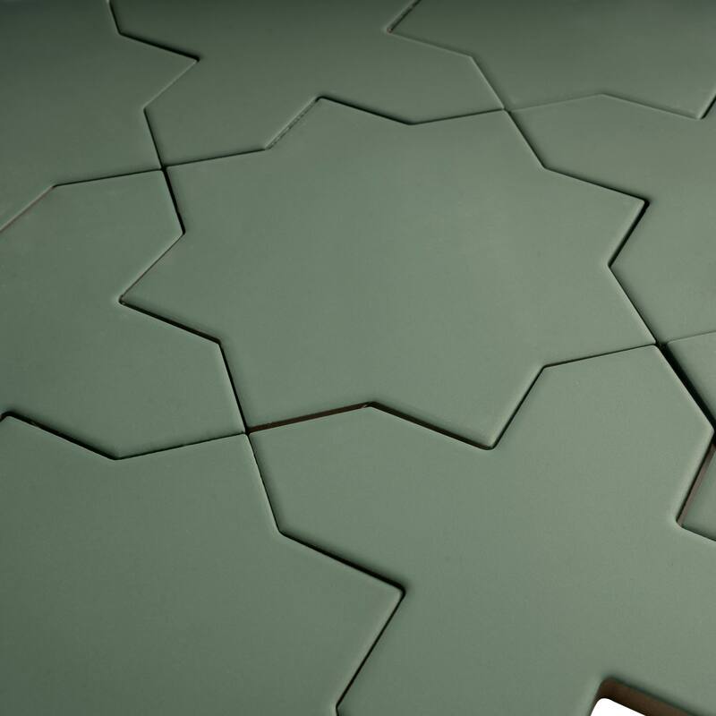 Seville 7" Star with 5" Cross Matte Porcelain Wall and Floor Tile (10.62 sq ft/case) - 68 Pack