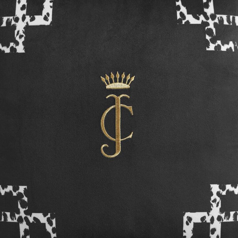 Juicy Couture Velvet Lattice Pillow 20" x 20", Black