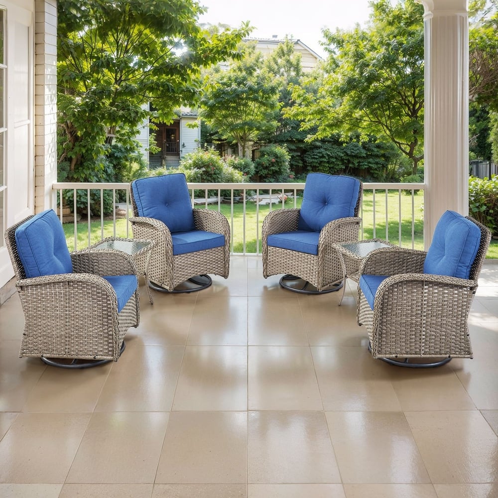 Gymojoy Outdoor Wicker Patio Furniture Chair Set Weather-Resistant