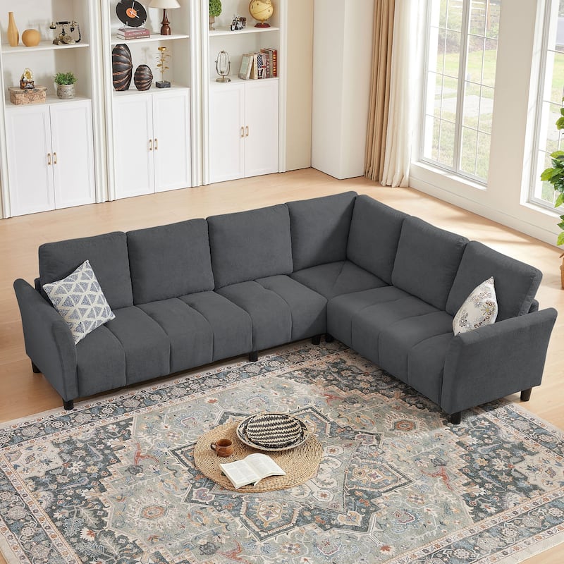 "102.56" Wide Reversible Sectional Sofa with Corner Lounge Seat