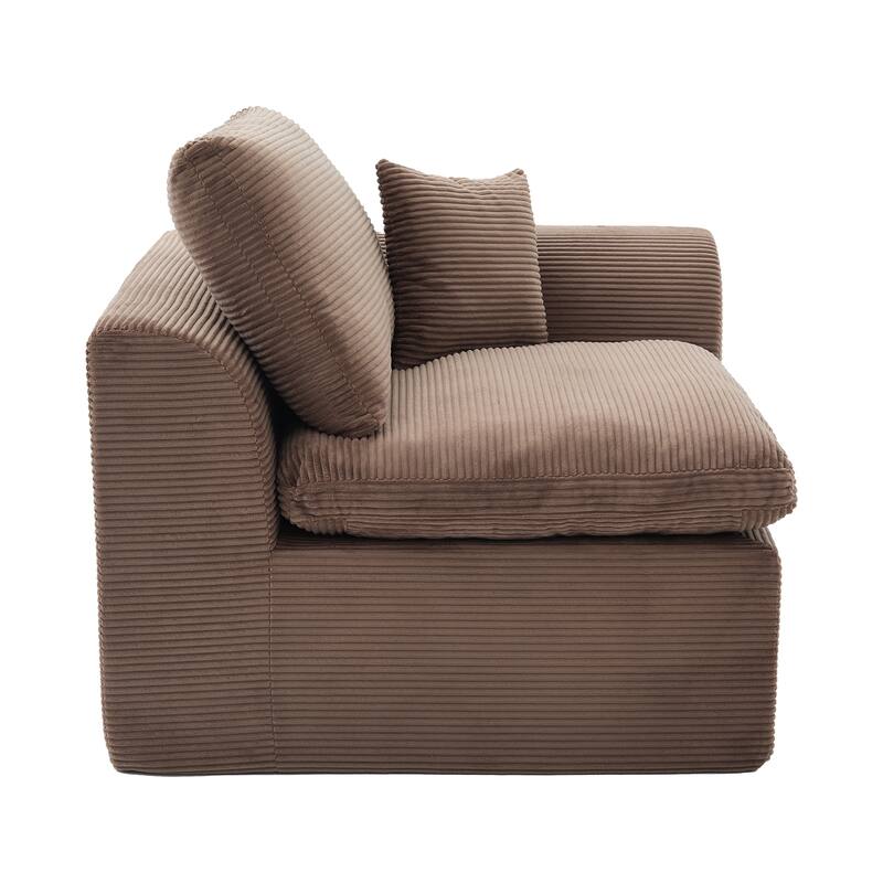 Sectional Sofa Brown Loveseat with Armrests, Sofa Couch Sleeper Sofa Convertible Couch 2 Seat Sofa Couch