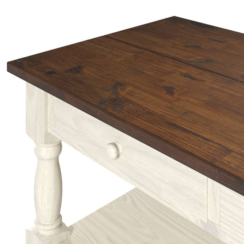 Wood Kitchen Island 2 Drawers 2 Shelf | Furniture Dash