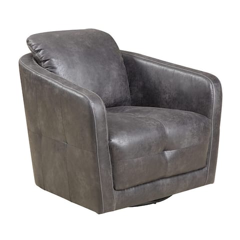 Carbon Loft Rudiger Grey Swivel Accent Chair