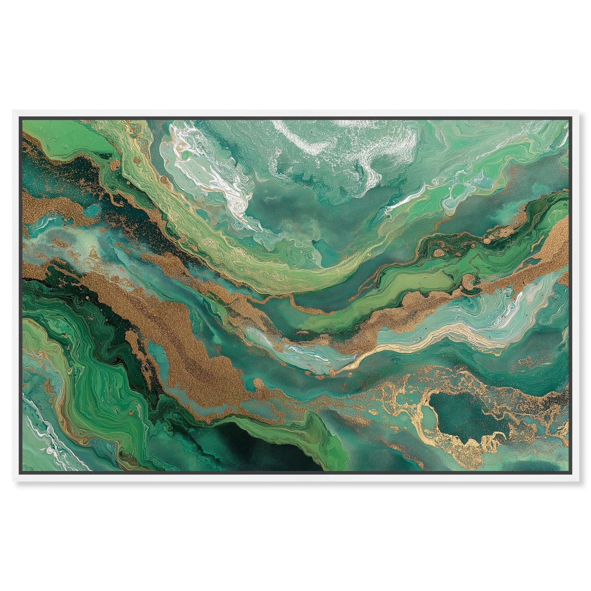 Gilded Agate I Geode Art Framed Canvas Print by Art Remedy