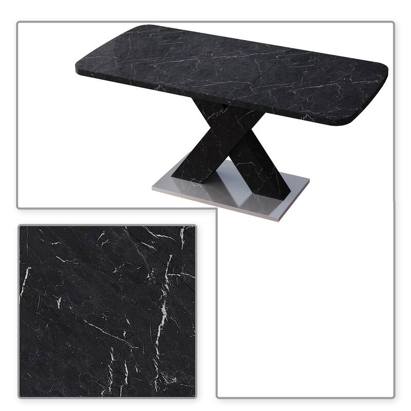 Elegant Stylish Stretchable Wooden Dining Table with Self-Storage Leaf