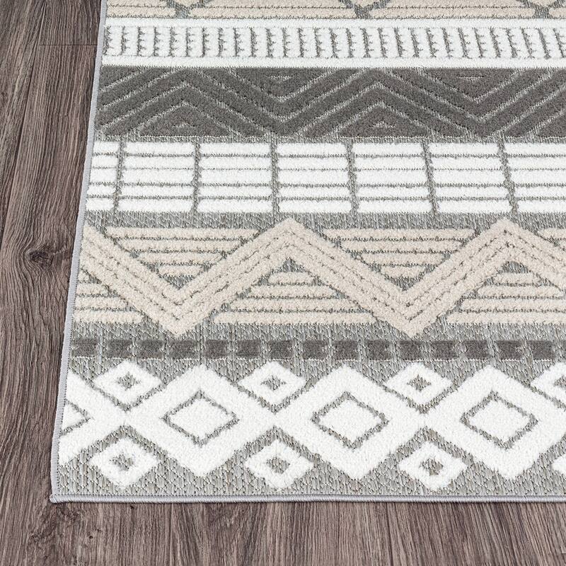 Marbella Contemporary Boho Indoor/Outdoor Area Rug