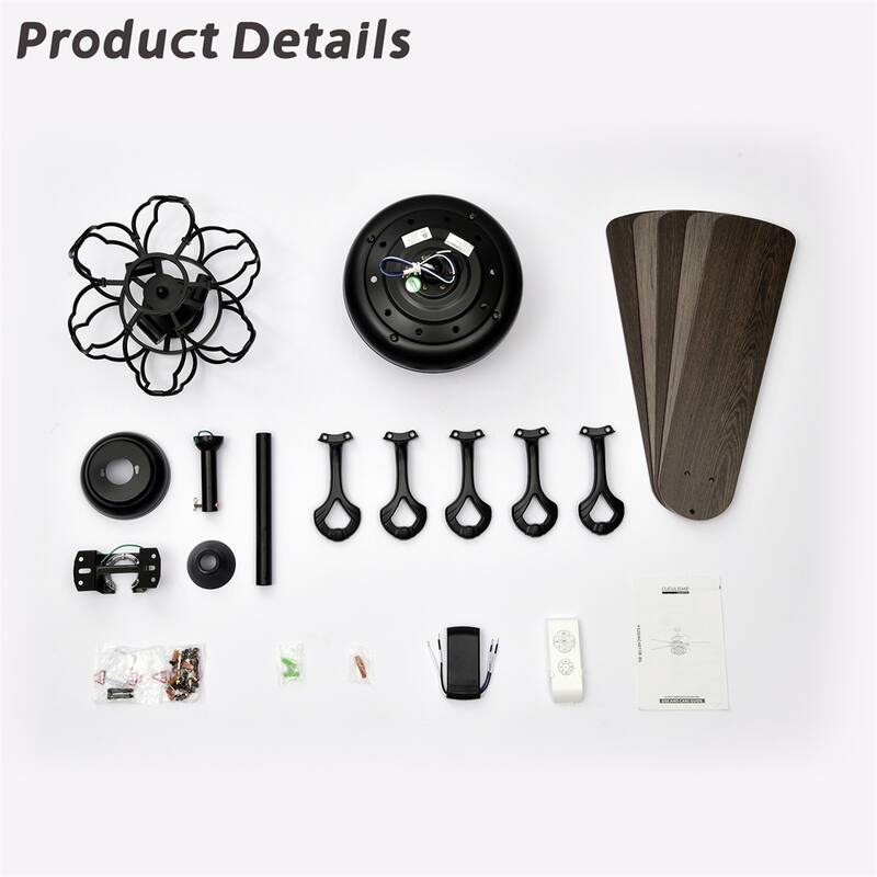 Low Profile Ceiling Fan Light with Remote and Reversible Motor