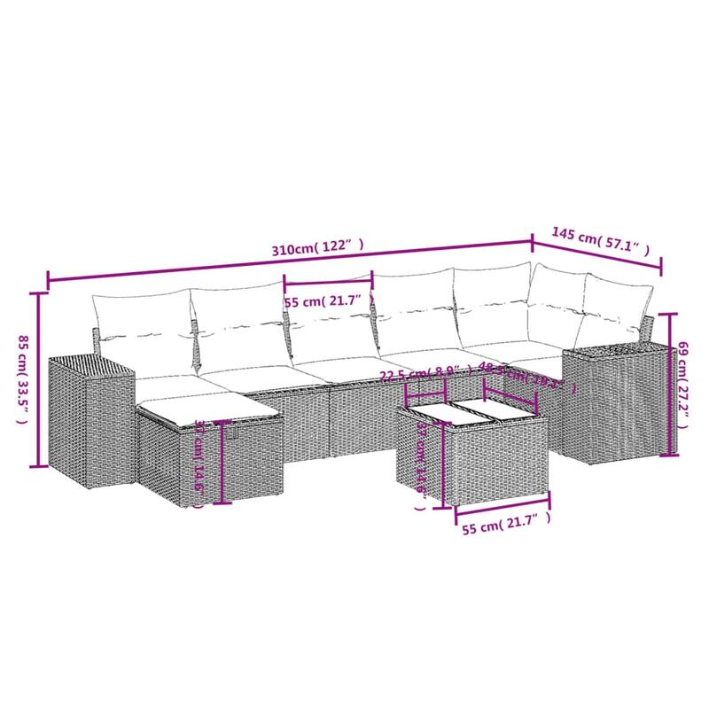 vidaXL Garden Sofa Set