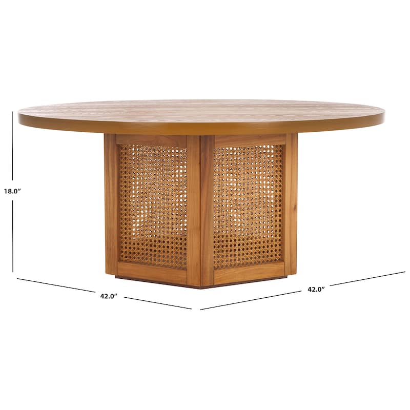 SAFAVIEH Home Danez Cane Coffee Table - 42Wx42Dx18H - Natural