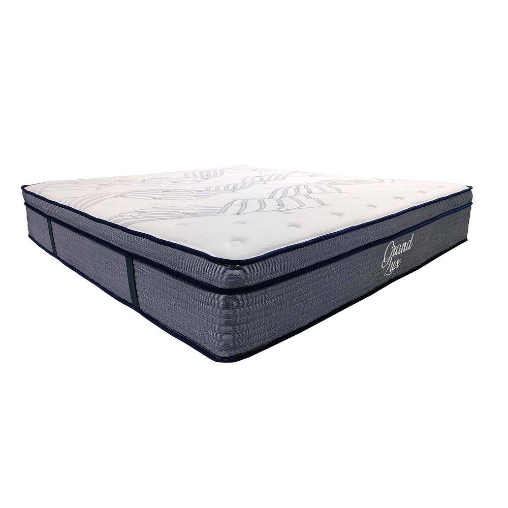 GrandLux Medium 14-inch Memory Foam Hybrid Mattress in a Box