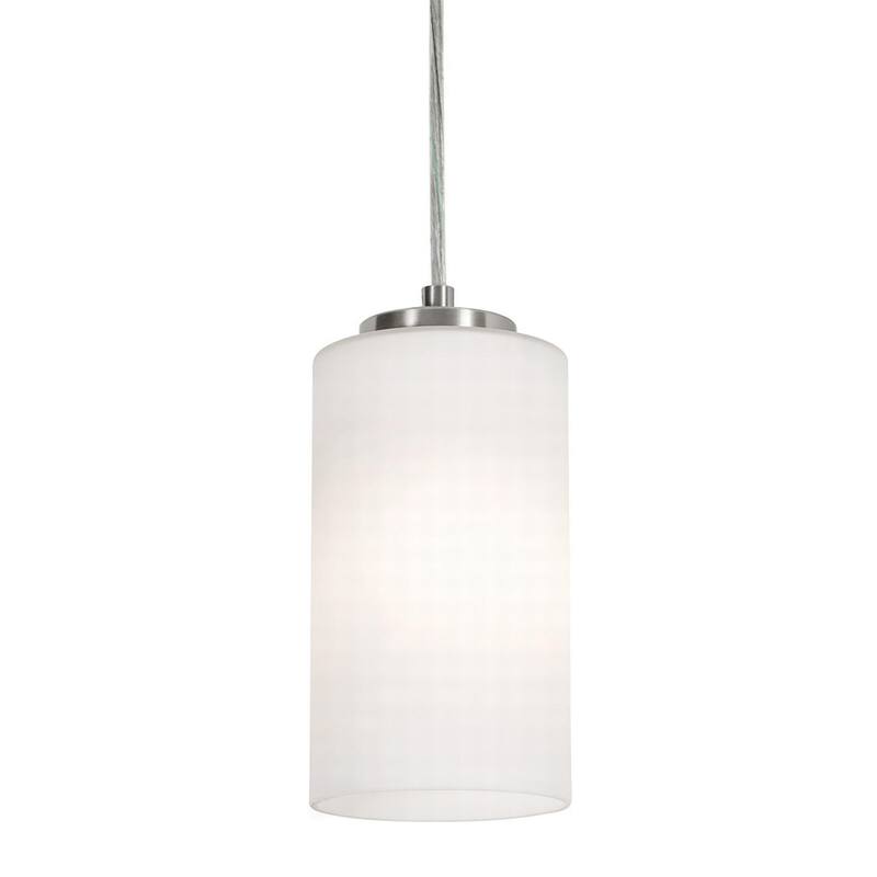 AFX LEOP04MB Leo 4" Wide Mini Pendant with Frosted Glass Shade - Satin Nickel