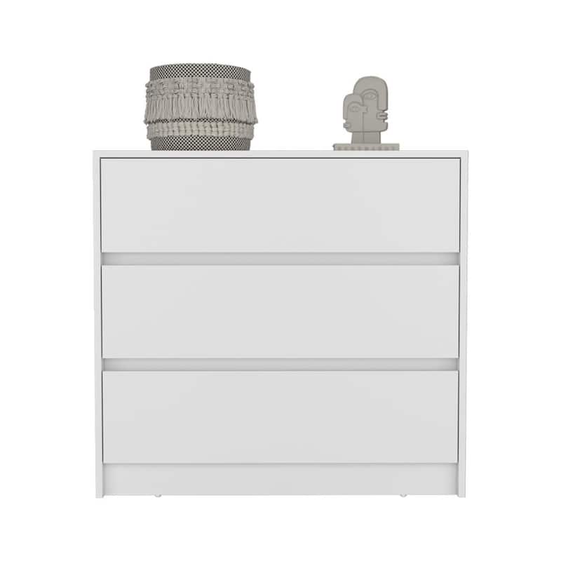 Modern 3 Drawer Dresser Wood Storage Chest for Bedroom or Office