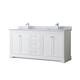 Option White / White Carrara Marble Top / Polished Chrome
