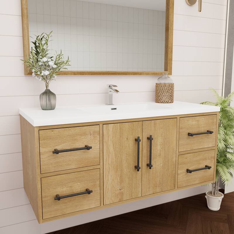 Victoria 48'' Wall-mounted Vanity with Reinforced Acrylic Sink - 47.5