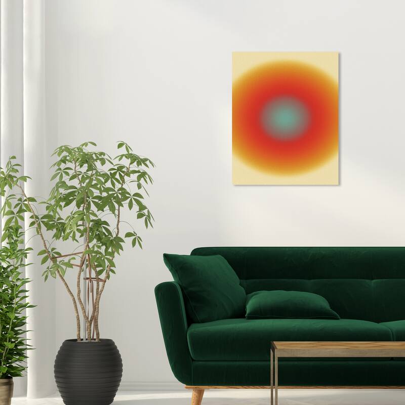 Wynwood Studio Canvas Abstract Ecliptic Sun Red Wall Art Canvas Print - 20 x 24