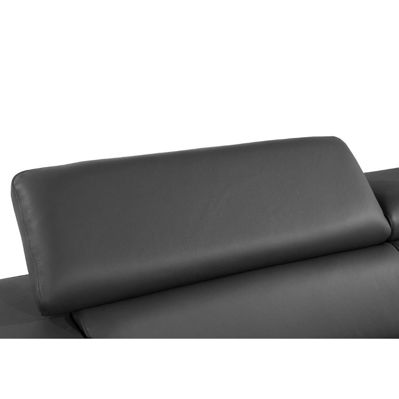 HomeRoots 70" Dark Gray And Silver Metallic Leather Loveseat