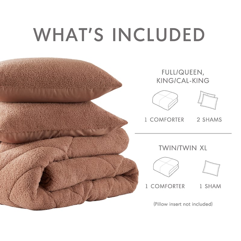 Chelsea Square Kyla Double Diamond Quilted Teddy Comforter Set