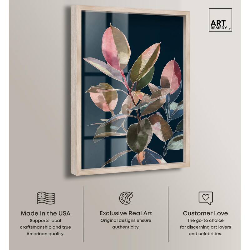 Fuchsia Frond I Shadowbox by Art Remedy
