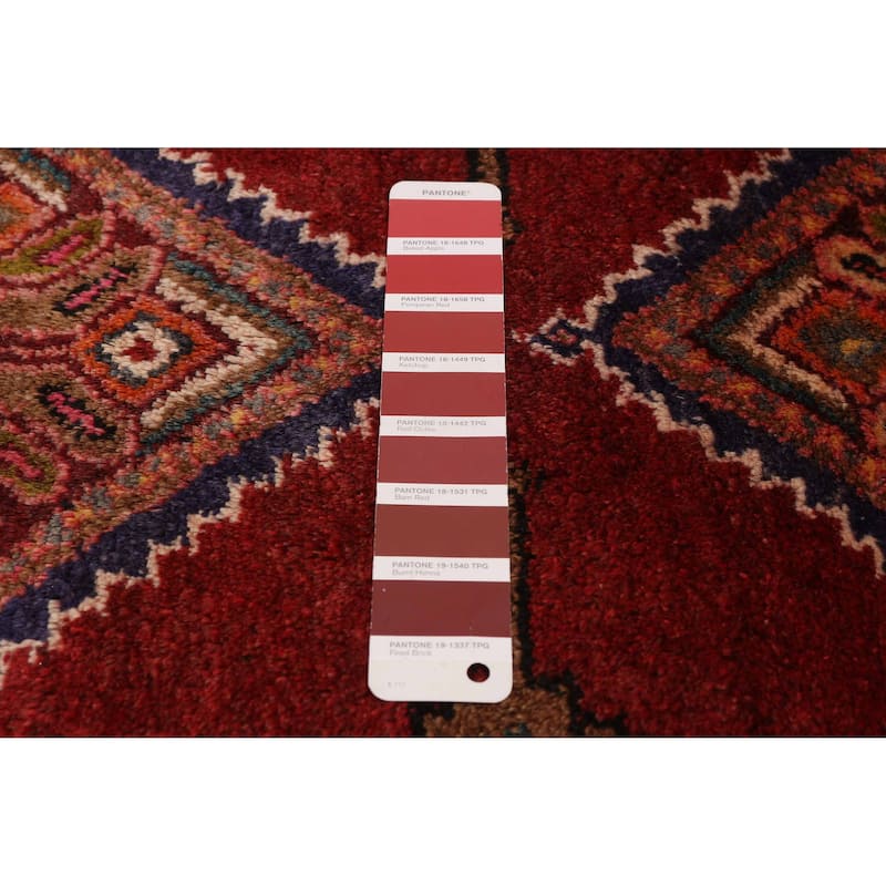ECARPETGALLERY Hand-knotted Konya Anatolian Dark Red Wool Rug - 2'10 x 9'9