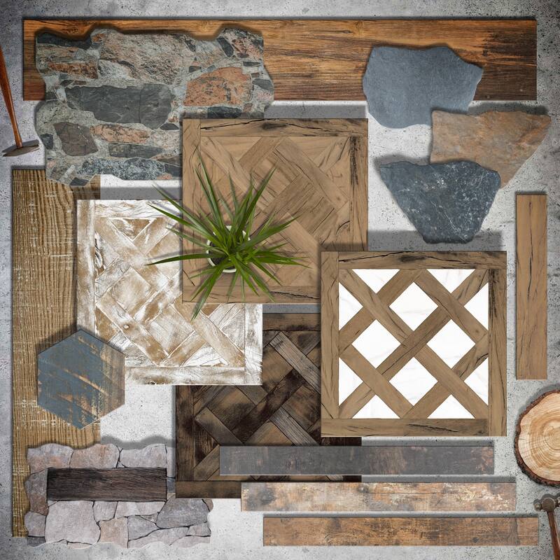 Merola Tile Kings Forest Natural 2-7/8" x 17-3/4" Ceramic Floor and Wall Tile
